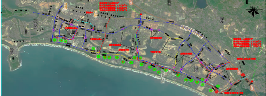 將提高中水回用率！海棠灣片區(qū)中水管網(wǎng)工程全面開工